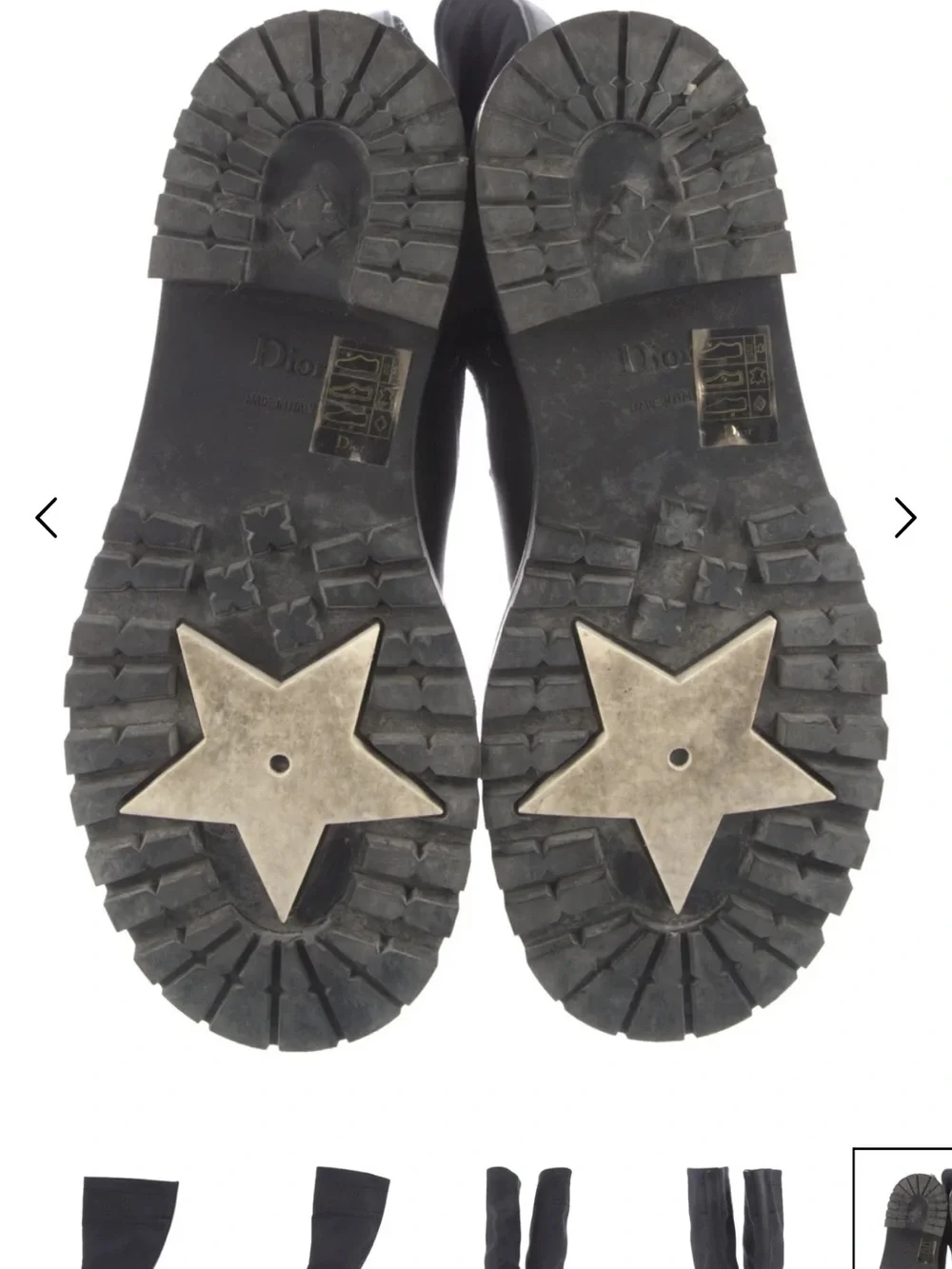 Dior black and navy rain boots